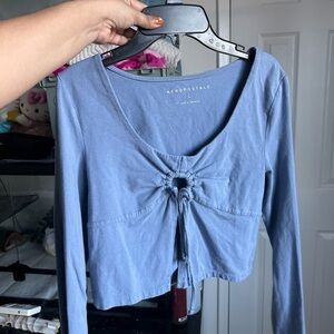 Baby blue long sleeve shirt